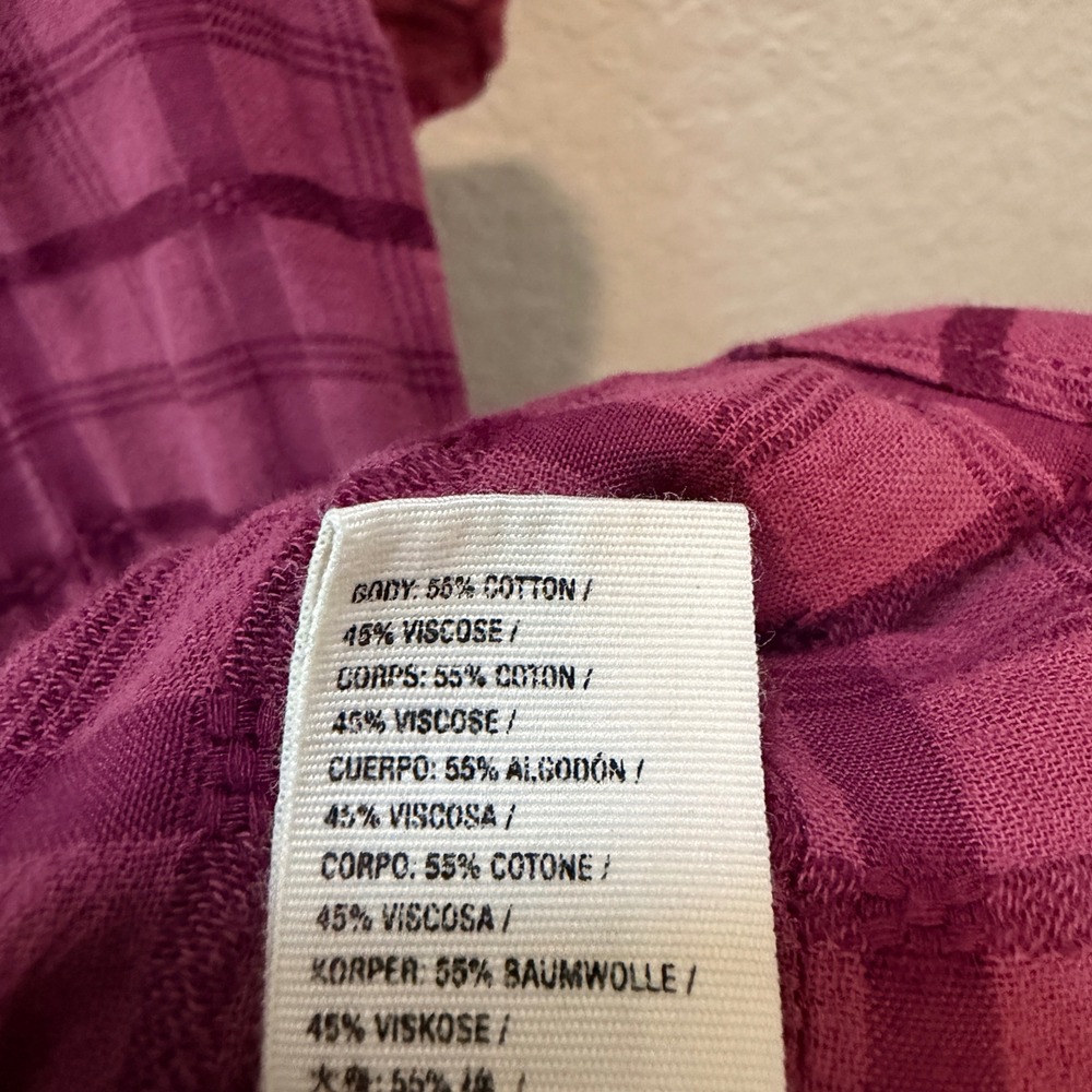 Free People Elora Rose Pink Spring Mini Dress JuneBerry Plaid Boho Cottagecore - Picture 7 of 7